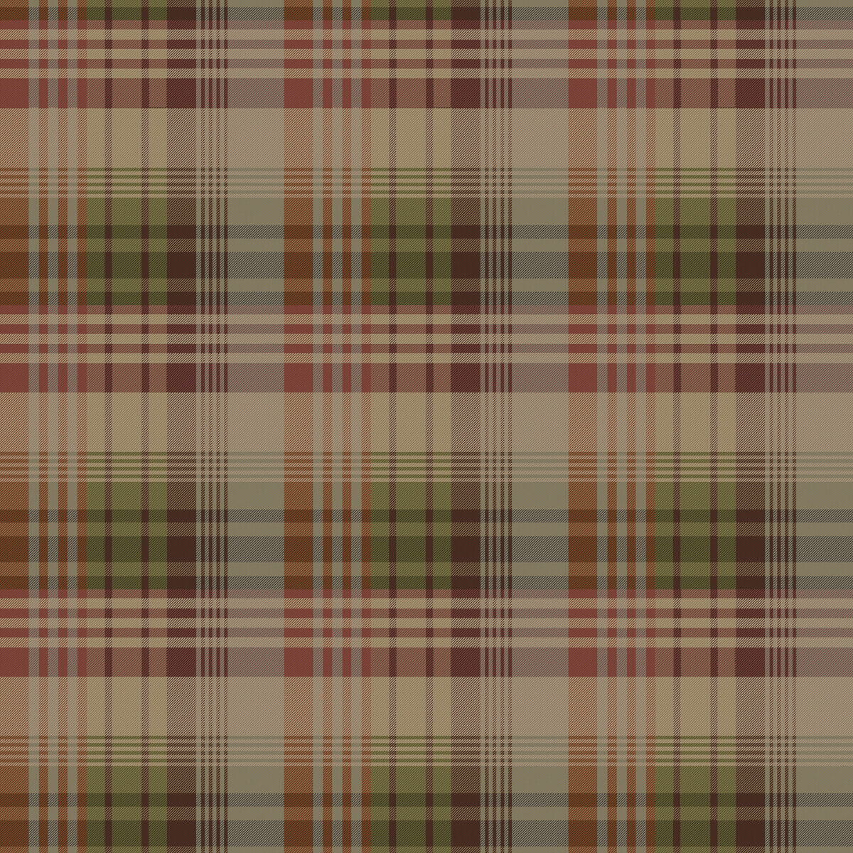 Green Plaid Fabric, Wallpaper and Home Decor